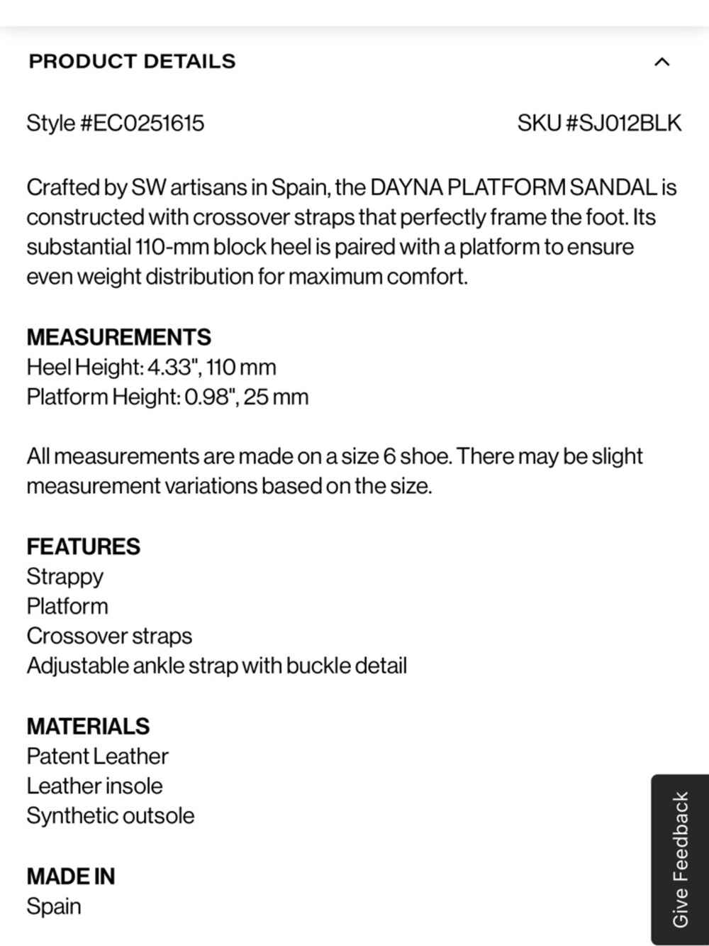 Stuart Weitzman Dayna Black Leather Platform Sandals size size 8.5 - Picture 13 of 13